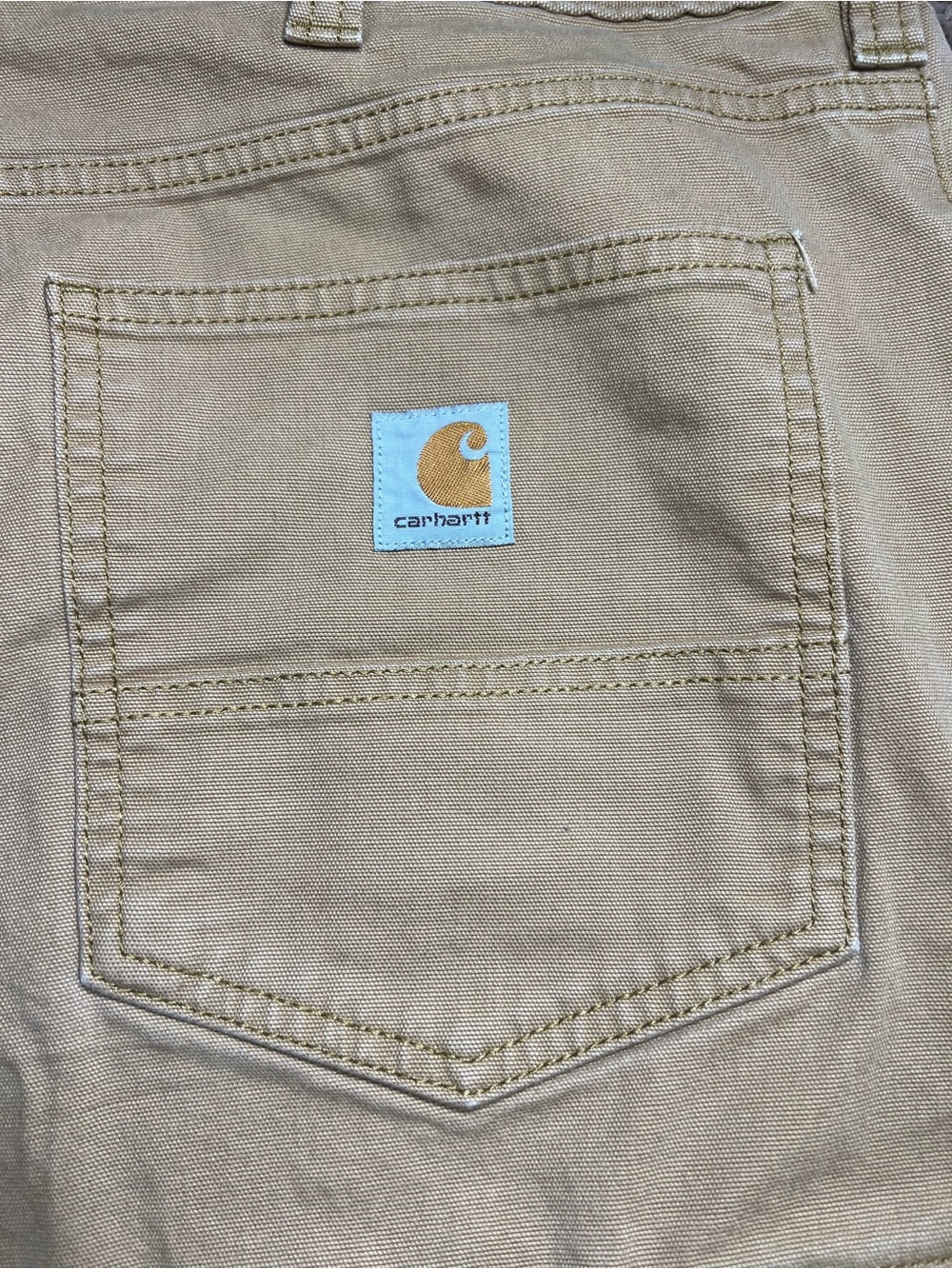 Carhartt Tan Workwear Pocket Pants - Carhartt Patch